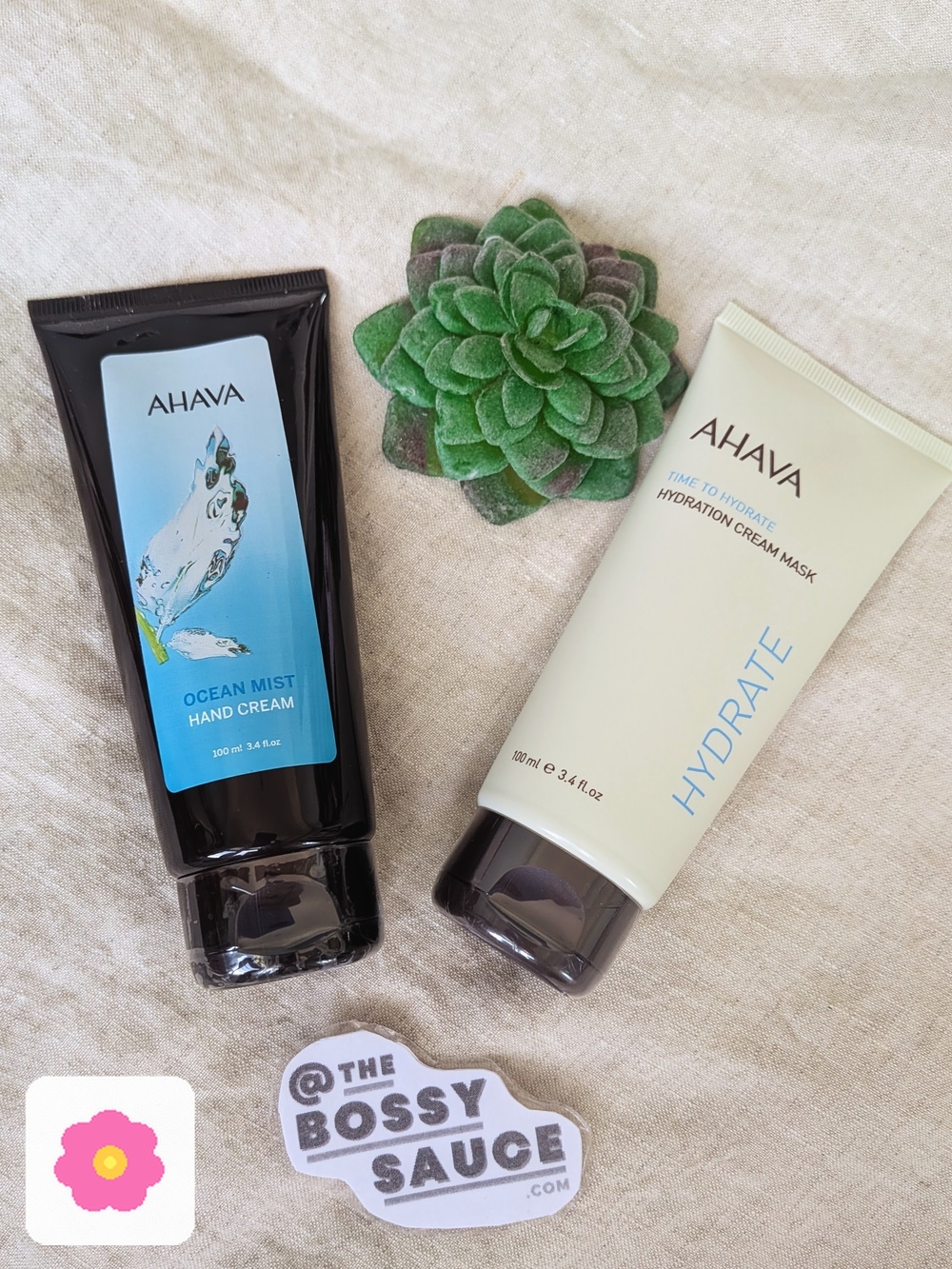 AHAVA Ocean Mist Hand Cream + Hydration Cream Face Mask Duo NWT
